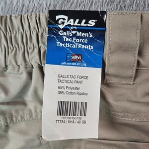 NEW GALLS Tac Force Tactical Cargo Pant Men Size 48‎ OB Unhemmed Light Khaki